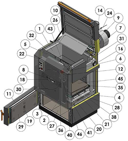 4 500 Esploso Fronte NATURAL